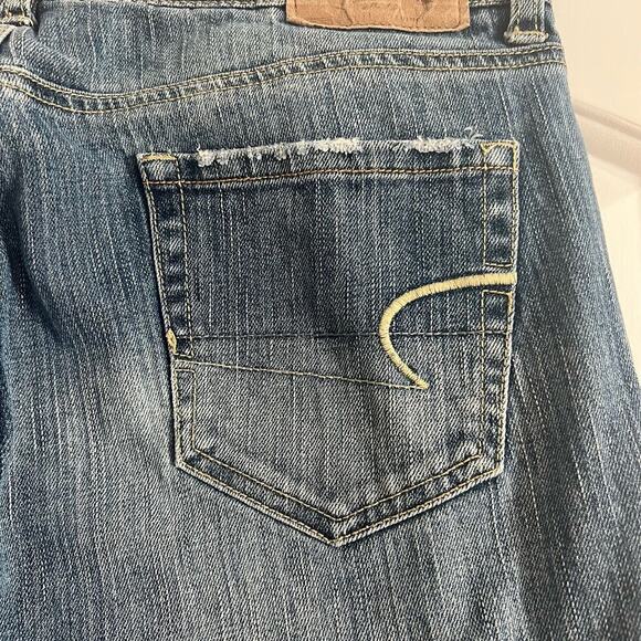 Vintage American Eagle Woman’s Hipster Low Rise Wide Leg Jeans- Size 8S - Picture 10 of 10